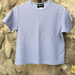 Sag Harbor Short Sleeved Lilac Textured Pullover